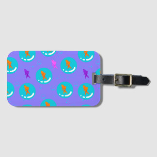 Etiqueta De Bagagem Flutuante goldfish_periwinkle