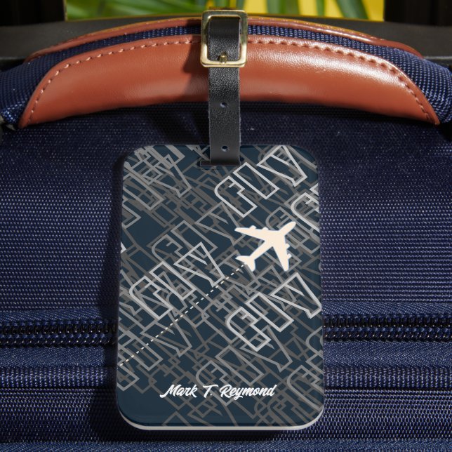 Etiqueta De Bagagem FLY Airlines avião aero-viagem (Frente Insitu 2)