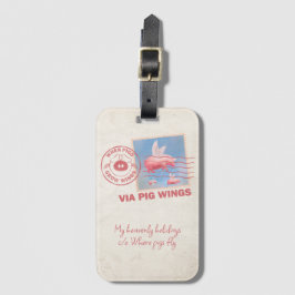 Etiqueta De Bagagem Flying Pig Postage Luggage Tag