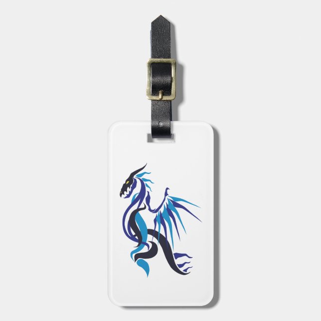 Etiqueta De Bagagem Fogo Dragão (Frente Vertical)