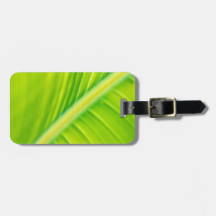 Etiqueta De Bagagem folha de bananas verde