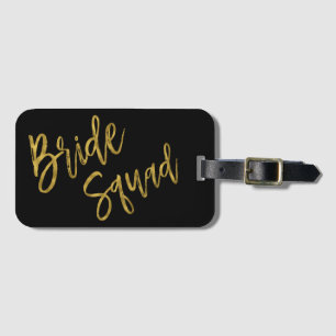 Etiqueta de Bagagem Folha Dourada Bride Squad