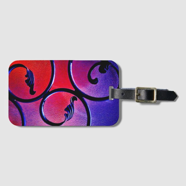 Etiqueta De Bagagem Folhas Arco-íris (Frente Horizontal)