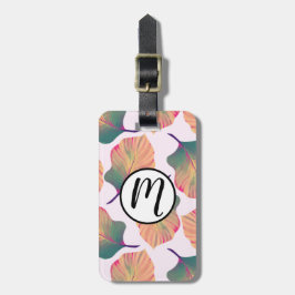 Etiqueta De Bagagem Folhas de Canna Tropicanna em Pastel