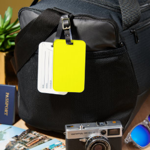Etiqueta De Bagagem Fone de ouvido amarelo do lado do Solteiro com slo