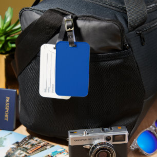 Etiqueta De Bagagem Fone de ouvido do Solteiro azul Cobalto com ranhur