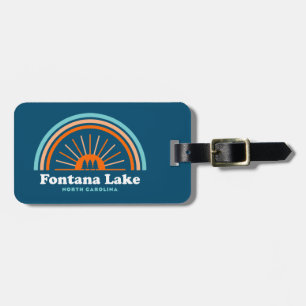 Etiqueta De Bagagem Fontana Lake Carolina do Norte Rainbow