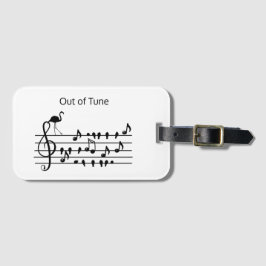 Etiqueta De Bagagem Fora de Tune Flamingo juntando-se a comilões