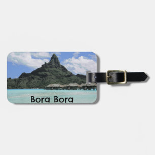 Etiqueta De Bagagem Formação ideal do atol de Bora Bora Tahiti das