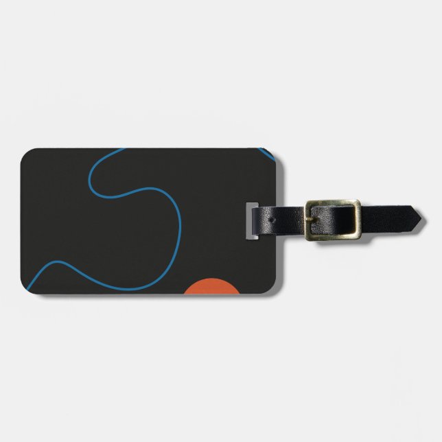 Etiqueta De Bagagem Formas Simples, Arte de Meio século (Frente Horizontal)