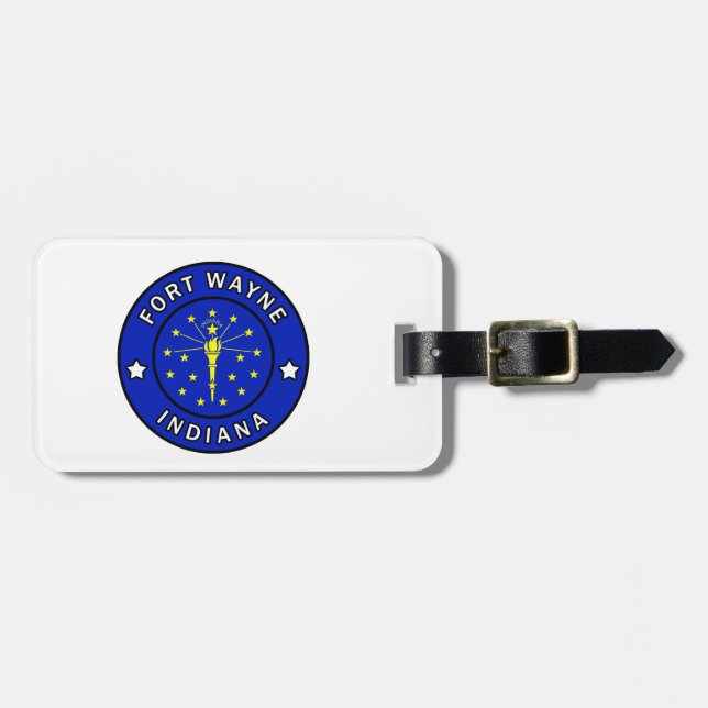 Etiqueta De Bagagem Fort Wayne Indiana (Frente Horizontal)