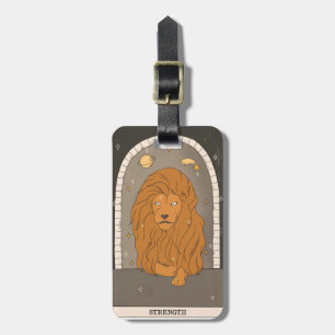 Etiqueta De Bagagem Forte maior cartaz arcana tarot lion
