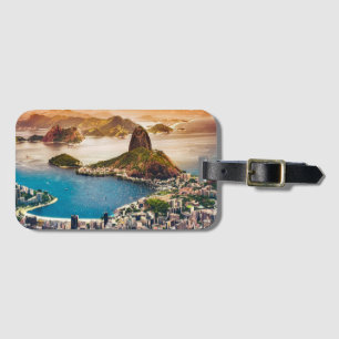 Etiqueta De Bagagem Foto da paisagem urbana do Rio de Janeiro