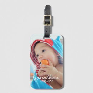 Etiqueta De Bagagem Foto personalizada com nome e data