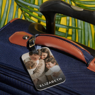 Etiqueta De Bagagem Foto personalizada de nome personalizado
