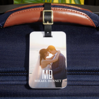 Etiqueta De Bagagem foto personalizada do casamento