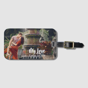 Etiqueta De Bagagem Foto & texto meu amor - personalizado