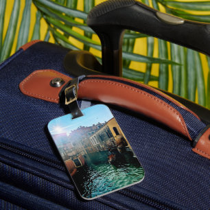 Etiqueta De Bagagem Fotografia de Gôndola do Canal de Veneza Vibes Ita