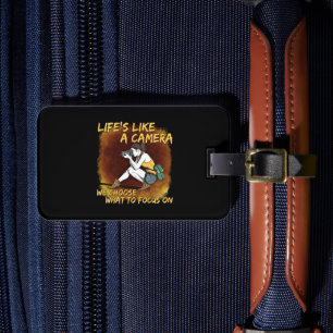 Etiqueta De Bagagem Fotografia - Vida Como Um Fotógrafo De Câmera