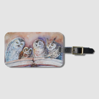 Etiqueta De Bagagem Four reading owls