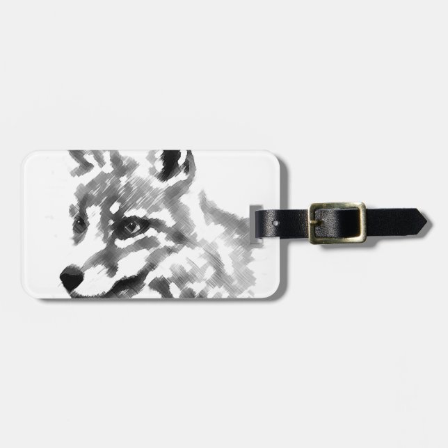 Etiqueta De Bagagem Fox Sombra (Frente Horizontal)
