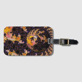 Etiqueta De Bagagem Fractal Firestorm Sphere