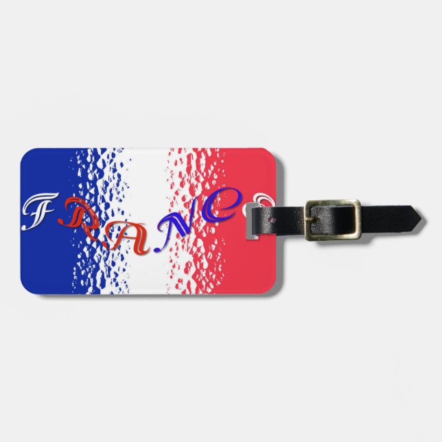 Etiqueta De Bagagem França (Frente Horizontal)