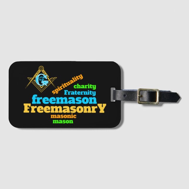 Etiqueta De Bagagem Freemasonry (Frente Horizontal)