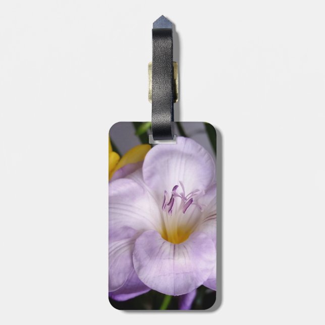 Etiqueta De Bagagem freesia violeta aberta (Traseira Vertical)