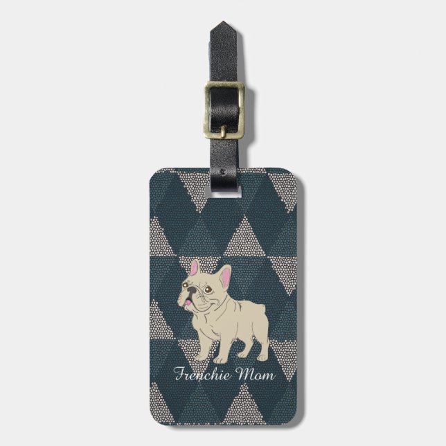 Etiqueta De Bagagem Frenchie Mom (Frente Vertical)