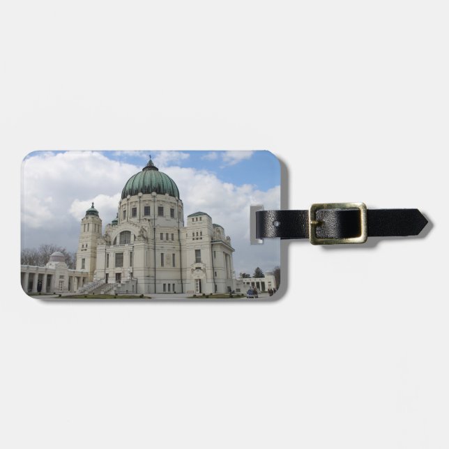Etiqueta De Bagagem Friedhofskirche Zum Heiligen Karl Borromäus (Frente Horizontal)