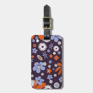 Etiqueta De Bagagem Frota Indígena Floral da Design com Retrora