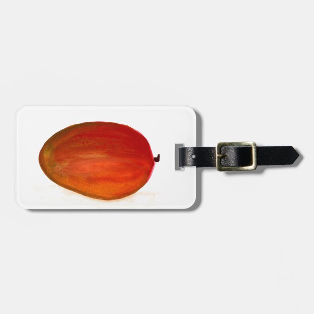 Etiqueta De Bagagem Fruta de manga comida tropical de verão (Frente Horizontal)