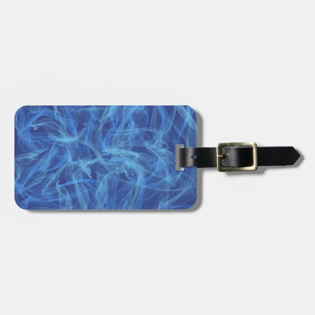 Etiqueta De Bagagem Fumaça Azul (Frente Horizontal)