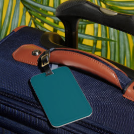 Etiqueta De Bagagem Fundo azul-teal sólido, transmitindo um tom calmo 
