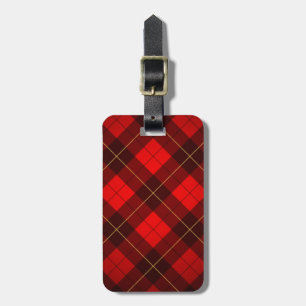 Etiqueta De Bagagem Fundo do tartan de Wallace
