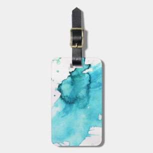 Etiqueta De Bagagem fundo pintado com Abstrato de aquarela pintado man