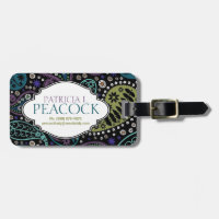 Funky Boho Hippie Peacock Paisley Personalizado