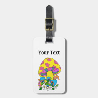 Etiqueta De Bagagem Funky Mushroom