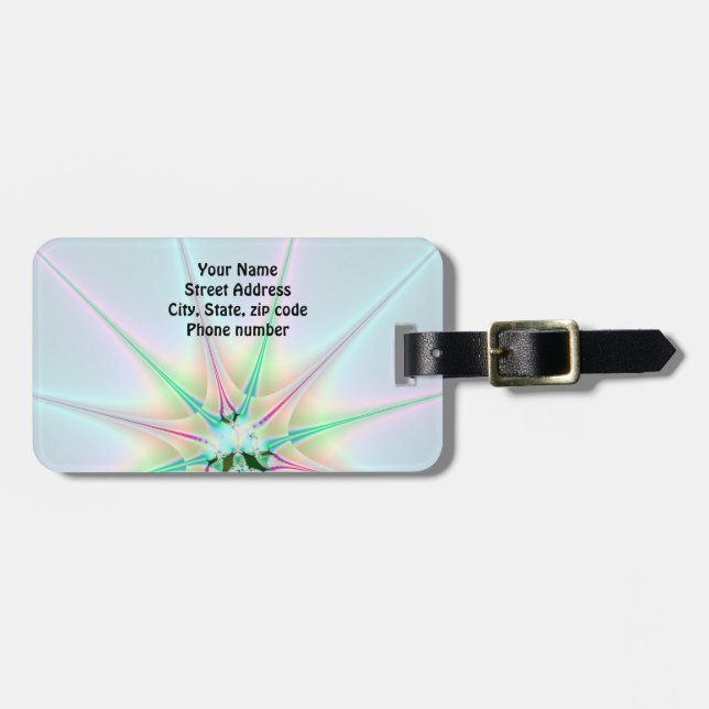 Etiqueta de Bagagem Funky Star - Personalizada (Frente Horizontal)