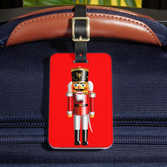 Etiqueta De Bagagem Funny Nutcracker Toy Soldier (Frente Insitu 2)