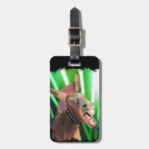 Etiqueta De Bagagem Funny Rockstar Donkey
