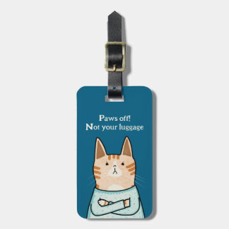 Etiqueta De Bagagem Funny Sarcastic Orange Cat Cartoon