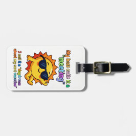 Etiqueta De Bagagem Funny Sun "Daydreaming Vacation" Luggage Tag