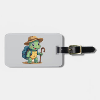 Etiqueta De Bagagem Funny Turtle Hiking Graphic Camping Lover Adventur