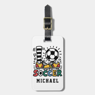Etiqueta De Bagagem Futebol de Tendência Moderna Personalizado