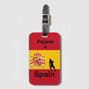 Etiqueta De Bagagem Futebol espanhol personalizável