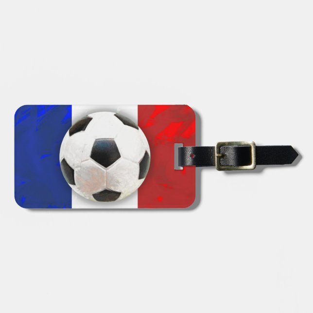 Etiqueta De Bagagem Futebol francês (Frente Horizontal)