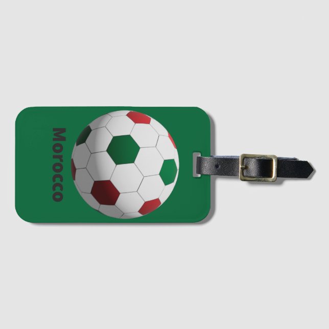 Etiqueta De Bagagem Futebol Marroquino (Frente Horizontal)