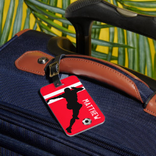 Etiqueta De Bagagem Futebol personalizado preparado Viagem De Futebol